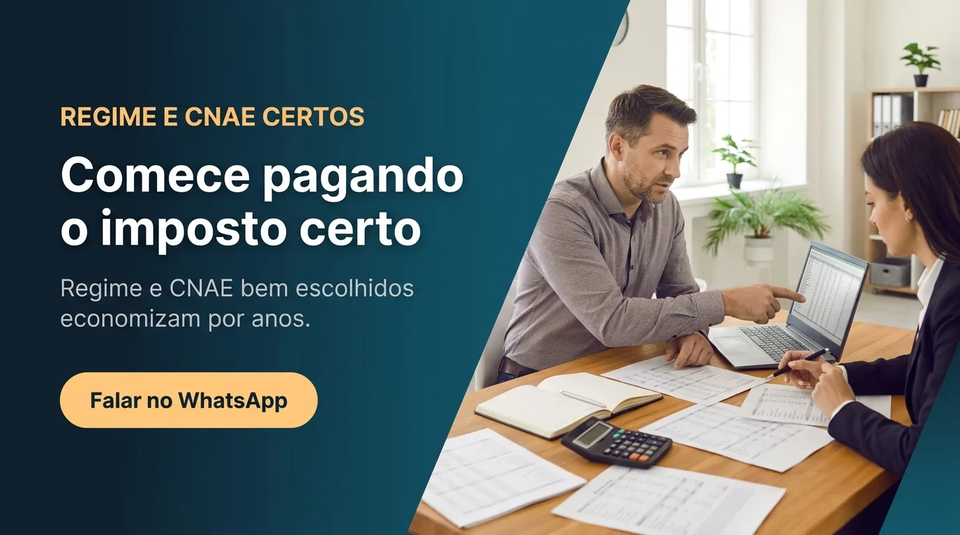 Contador da Assertiva revisando licenças e regime tributário para abertura de empresa em Maceió