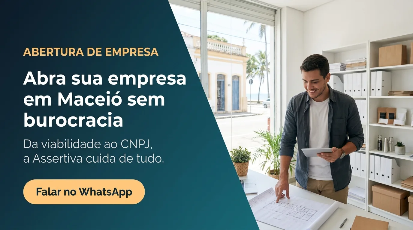 Empreendedor evitando erros ao abrir a primeira empresa em Maceió com apoio da Assertiva